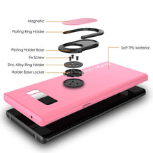 Load image into Gallery viewer, Galaxy Note 8 Case, Punkcase Magnetix Protective TPU Cover W/ Kickstand, Screen Protector [Pink] (Color in image: black)
