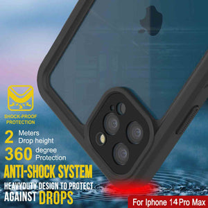 iPhone 14 Pro Max Waterproof Case, Punkcase [Extreme Series] Armor Cover W/ Built In Screen Protector [White] (Color in image: Purple)