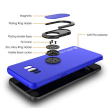 Load image into Gallery viewer, Galaxy S8 Case, Punkcase Magnetix Protective TPU Cover W/ Kickstand, Screen Protector [Blue] (Color in image: black)
