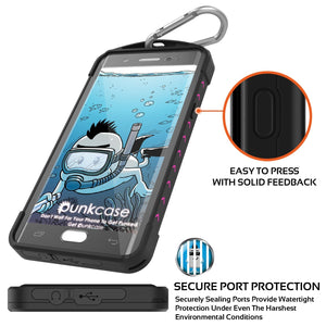 Étui étanche pour Galaxy Note FE, série WEBSTER de Punkcase, rose | Étui de protection robuste