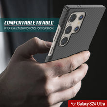 Load image into Gallery viewer, Galaxy S24 Ultra Case, Punkcase CarbonShield, Heavy Duty &amp; Ultra Thin Cover [Shockproof] [Non Slip] [Black]
