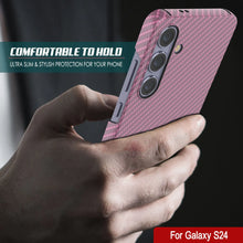 Charger l&#39;image dans la galerie, Case Galaxy S24, Punkcase CarbonShield, Hord Duty &amp; Ultra Thin Cover [Shockproof] [Non Slip] [Pink]
