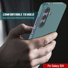 Charger l&#39;image dans la galerie, Case Galaxy S24, Punkcase CarbonShield, Hord Duty &amp; Ultra Thin Cover [Shockproof] [Non Slip] [Teal]
