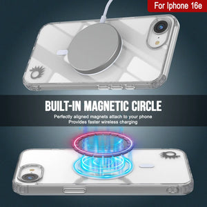 Punkcase iPhone 16e Magnetic Wireless Charging Case [Clearmag Series] [Clear]