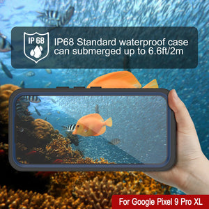 Google Pixel 9 Pro XL Basoproofuil, Punkcase [Extreme Series] Couverture d'armure avec protecteur d'écran intégré [Navy Blue]
