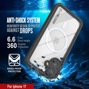 Étui imperméable de l'iPhone 17, Punkcase [Extreme Series] Couverture d'armure avec protecteur d'écran intégré [Navy Blue]