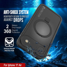 Charger l&#39;image dans la galerie, Coque étanche pour iPhone 17 Air [Série Kickstud 2.0] Housse de protection IP68 avec protecteur d&#39;écran et béquille [Noir]
