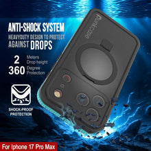 Charger l&#39;image dans la galerie, Coque étanche pour iPhone 17 Pro Max [Série Kickstud 2.0] Housse de protection IP68 avec protecteur d&#39;écran et béquille [Sarcelle]
