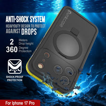 Charger l&#39;image dans la galerie, Coque étanche pour iPhone 17 Pro [Série Kickstud 2.0] Housse de protection IP68 avec protecteur d&#39;écran et béquille [Jaune]
