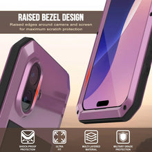 Charger l'image dans la galerie, Étui en métal iPhone 17, couverture d'armure de qualité militaire lourde [Proof] Full Body Hard [rose]
