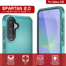 Load image into Gallery viewer, Punkcase Galaxy A36 Case, [Spartan 2.0 Series] Couverture lourde robuste claire [bleu clair]
