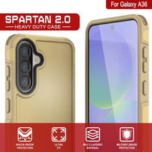 Load image into Gallery viewer, Punkcase Galaxy A36 Case, [Spartan 2.0 Series] Couverture lourde robuste claire [jaune]
