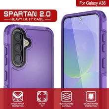 Load image into Gallery viewer, Punkcase Galaxy A36 Case, [Spartan 2.0 Series] Couverture lourde robuste claire [violet]
