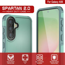 Charger l&#39;image dans la galerie, Punkcase Galaxy A56 Case, [Spartan 2.0 Series] Couverture lourde robuste claire [Teal]
