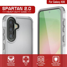 Charger l&#39;image dans la galerie, Punkcase Galaxy A56 Case, [Spartan 2.0 Series] Couverture lourde robuste claire [blanc]
