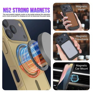 Punkcase iPhone 17 Pro Max Case, [Spartan 2.0 Series] Couverture lourde robuste claire avec protecteur d'écran intégré [jaune]