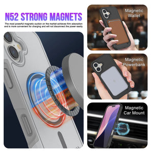 Punkcase iPhone 17 Case, [Spartan 2.0 Series] Couverture lourde robuste claire avec protecteur d'écran intégré [blanc]