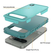 Charger l&#39;image dans la galerie, Punkcase Google Pixel 9 Pro XL Case, [Spartan 2.0 Series] Couverture lourde robuste claire avec protecteur d&#39;écran intégré [bleu]
