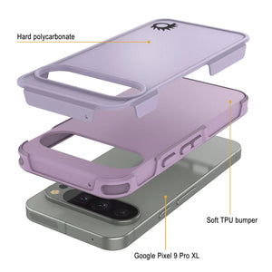 Punkcase Google Pixel 9 Pro XL Case, [Spartan 2.0 Series] Couverture lourde robuste claire avec protecteur d'écran intégré [Magenta]