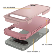 Charger l&#39;image dans la galerie, Punkcase Google Pixel 9 Pro XL Case, [Spartan 2.0 Series] Couverture lourde robuste claire avec protecteur d&#39;écran intégré [rose]
