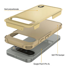 Charger l&#39;image dans la galerie, Punkcase Google Pixel 9 Pro XL Case, [Spartan 2.0 Series] Couverture lourde robuste claire avec protecteur d&#39;écran intégré [jaune]
