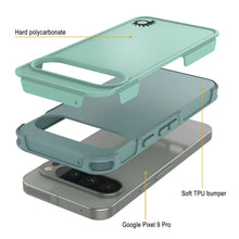 Charger l&#39;image dans la galerie, Punkcase Google Pixel 9 Pro Case, [Spartan 2.0 Series] Couverture lourde robuste claire avec protecteur d&#39;écran intégré [Teal]
