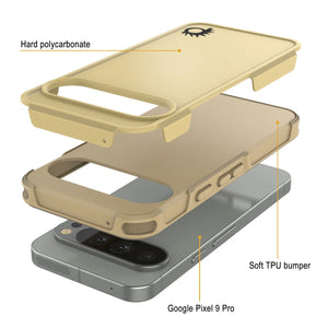 Punkcase Google Pixel 9 Pro Case, [Spartan 2.0 Series] Couverture robuste robuste claire avec protecteur d'écran intégré [jaune]