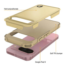 Charger l&#39;image dans la galerie, Punkcase Google Pixel 9 Case, [Spartan 2.0 Series] Couverture lourde robuste claire avec protecteur d&#39;écran intégré [jaune]
