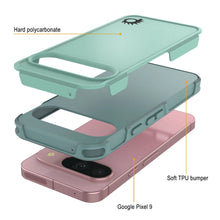 Charger l&#39;image dans la galerie, Punkcase Google Pixel 9 Case, [Spartan 2.0 Series] Couverture lourde robuste claire avec protecteur d&#39;écran intégré [Teal]
