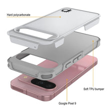 Charger l&#39;image dans la galerie, Punkcase Google Pixel 9 Case, [Spartan 2.0 Series] Couverture lourde robuste claire avec protecteur d&#39;écran intégré [blanc]
