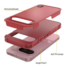 Charger l&#39;image dans la galerie, Punkcase Google Pixel 9 Case, [Spartan 2.0 Series] Couverture lourde robuste claire avec protecteur d&#39;écran intégré [rouge]
