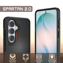 Load image into Gallery viewer, PunkCase Coque pour Galaxy S26+ Plus [Série Spartan 2.0] Coque transparente robuste et résistante [Noir]
