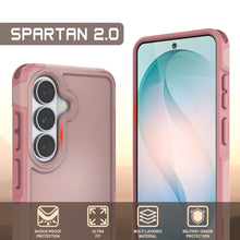 Load image into Gallery viewer, PunkCase Coque pour Galaxy S26+ Plus [Série Spartan 2.0] Coque transparente robuste et résistante [Rose]
