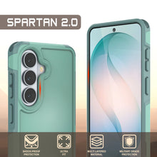 Load image into Gallery viewer, PunkCase Coque pour Galaxy S26+ Plus [Série Spartan 2.0] Coque transparente robuste et résistante [Bleu sarcelle]
