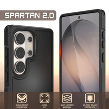Charger l'image dans la galerie, PunkCase Coque pour Galaxy S26 Ultra [Série Spartan 2.0] Coque transparente robuste et résistante [Noir]
