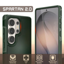 Load image into Gallery viewer, PunkCase Coque pour Galaxy S26 Ultra [Série Spartan 2.0] Coque transparente robuste et résistante [Vert foncé]
