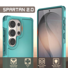Load image into Gallery viewer, PunkCase Coque pour Galaxy S26 Ultra [Série Spartan 2.0] Coque transparente robuste et résistante [Bleu clair]
