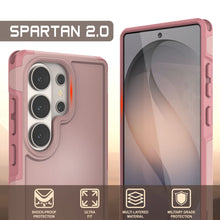 Charger l'image dans la galerie, PunkCase Coque pour Galaxy S26 Ultra [Série Spartan 2.0] Coque transparente robuste et résistante [Rose]
