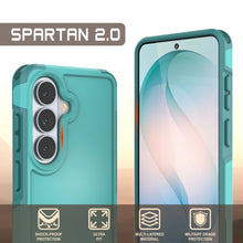 Load image into Gallery viewer, PunkCase Coque pour Galaxy S26 [Série Spartan 2.0] Coque transparente robuste et résistante [Bleu clair]
