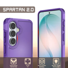 Load image into Gallery viewer, PunkCase Coque pour Galaxy S26 [Série Spartan 2.0] Coque transparente robuste et résistante [Violet]
