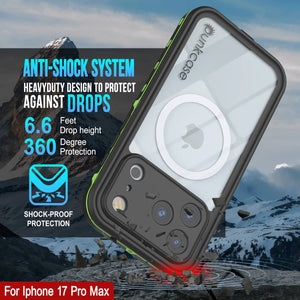 Étui IP68 imperméable iPhone 17 Pro Max, Punkcase [vert clair] [série StudStar] [Slim Fit] [Dirtoproof]