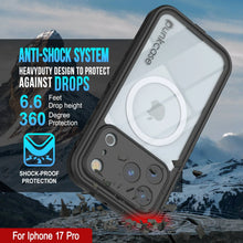 Load image into Gallery viewer, Étui IP68 imperméable iPhone 17 Pro, Punkcase [Black] [série StudStar] [Slim Fit]
