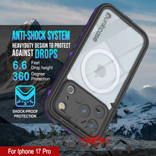 Load image into Gallery viewer, Étui IP68 imperméable iPhone 17 Pro, Punkcase [Purple] [série StudStar] [Slim Fit] [Dirtoproof]
