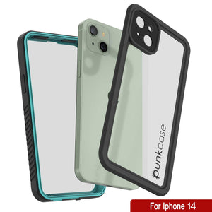 iPhone 14  Waterproof Case, Punkcase [Extreme Series] Armor Cover W/ Built In Screen Protector [Teal] (Color in image: Light Blue)