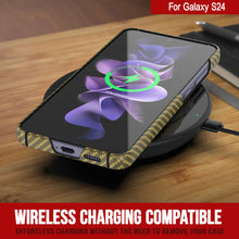 Charger l&#39;image dans la galerie, Case Galaxy S24, Punkcase CarbonShield, Hord Duty &amp; Ultra Thin Cover [Shockproof] [Non Slip] [Yellow]
