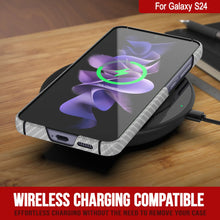 Charger l&#39;image dans la galerie, Case Galaxy S24, Punkcase CarbonShield, Hord Duty &amp; Ultra Thin Cover [Shockproof] [Non Slip] [White]
