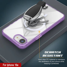 Load image into Gallery viewer, Punkcase iPhone 16e Magnetic Wireless Charging Case [Clearmag Series] [Purple]
