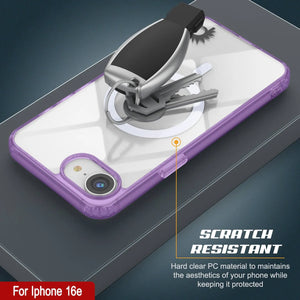 Punkcase iPhone 16e Magnetic Wireless Charging Case [Clearmag Series] [Purple]