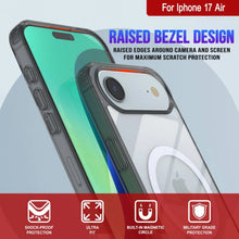 Charger l'image dans la galerie, Punkcase iPhone 17 Air Magnetic Wireless Charging Case [Clearmag Series] [Black]
