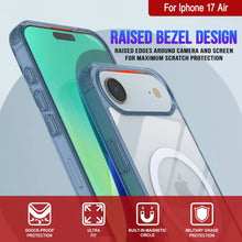 Charger l'image dans la galerie, Punkcase iPhone 17 Air Magnetic Wireless Charging Case [Clearmag Series] [Navy]
